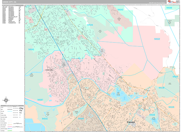 Union City Map Premium Style